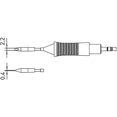 Weller RTM 022 S Soldeerpunt Beitelvorm, recht Grootte soldeerpunt 2.2 mm Lengte soldeerpunt: 19 mm Inhoud: 1 stuk(s)