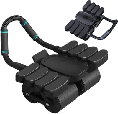ABS Roller - Buikspierwiel - Buikspiertraining - Automatische terugslag - 42 cm - Zwart