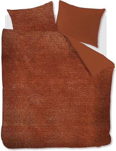 At Home by Beddinghouse Cosy Corduroy dekbedovertrek - Tweepersoons - 200x200/220 cm - Terra