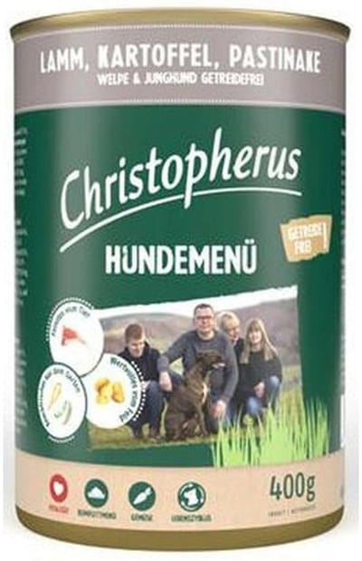 Christopherus Junior hondenmenu 6x400g - lam, aardappel,