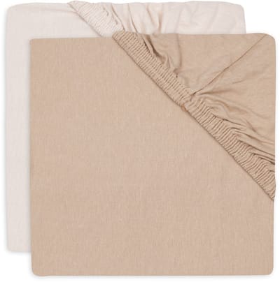 Jollein Hoeslaken Ledikant - 60x120cm - Jersey - Blush/Wild Rose - 2 stuks
