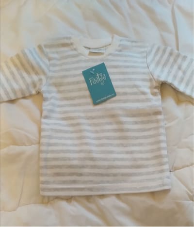 Feetje shirt streep grijs met wit maat 62