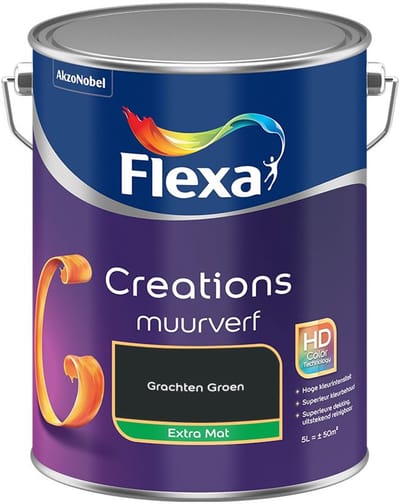 Flexa - Creations Muurverf Extra Mat - Grachten Groen - Mengverf - 5 L