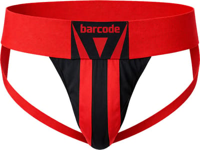 Barcode Berlin Jockstrap Zuri Red/Black - MAAT S - Heren Ondergoed - Jockstrap voor Man - Mannen Jock