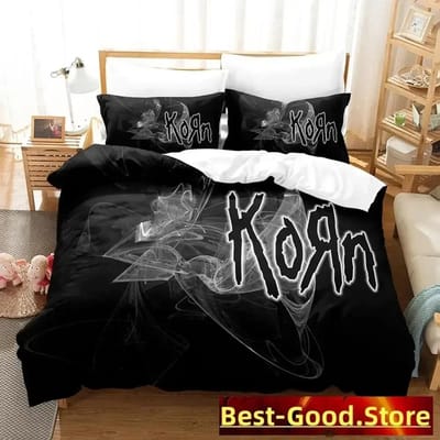 Korn rock Beddengoed Set Beddengoed Set Met Kussensloop Dekbedovertrek Zacht Enkel Dubbel Queen Super King Maat Slaapkamer AU Single(140*210cm)3pcs