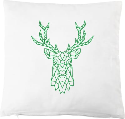 Rendier Kerstmis Kussenhoes - Groen - 45x45 cm - Specialties By Eizook