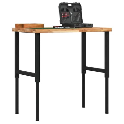 vidaXL - Werkbank - rechthoekig - 100x60x(73-99,5) - cm - massief - acaciahout