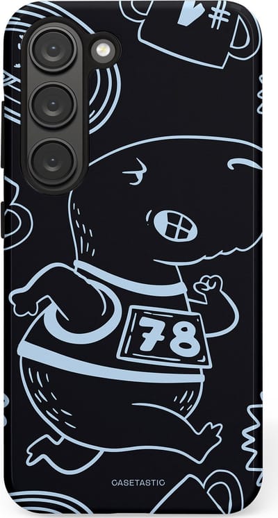 Casetastic Hoesje Geschikt voor Samsung S23 - Stijlvolle Beschermende Duo-layer Case - Capibara kampioen