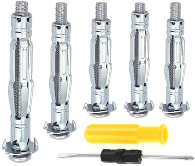 Heavy Duty gipsplaatbevestigingsset, 36 sets holle wandankers en metalen schroeven, ideaal voor gipsplaten, hout, baksteen, beton, metaal