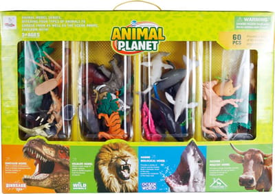 Dierenset 60 stks 4 soorten dieren