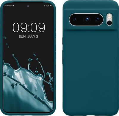 kwmobile telefoonhoesje geschikt voor Google Pixel 8 Pro - Hoesje met siliconen coating - Smartphone case in mat petrol
