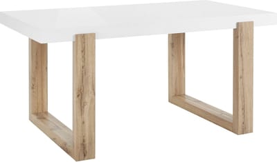 Solid-Eettafel - 160 cm - Wit Eiken