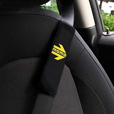Gordelkussen voor auto, zwart/geel - Comfortabele en veilige bescherming