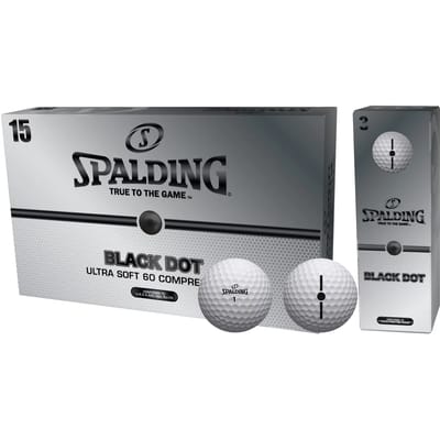 Golfballen Spalding Black Dot (x15)
