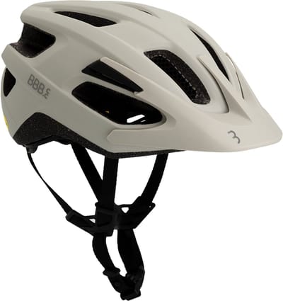 BBB Cycling Dune Mips 3.0 Fietshelm Volwassenen - MTB & Racefiets - Fidlock Sluiting - Inclusief Achterlicht Houder - Mat Grijs Wit - Maat S (52-55cm) - BHE-23