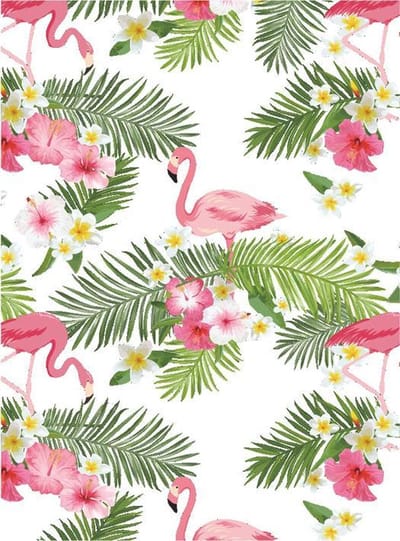 Muursticker flamingo's natuur retro | woonkamer - slaapkamer - kinderkamer | hip - modern