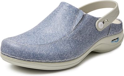 Nursing Care Clog Open Elastiek - Jeans Medische Klompen