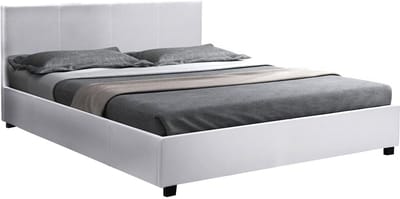 Tweepersoonsbed met Opbergruimte 140x190 cm Wit - Ideaal voor Kleine Ruimtes