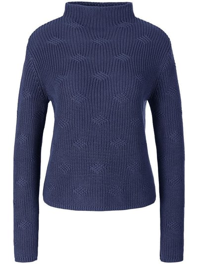 Trui 100% SUPIMA®-katoen Van Peter Hahn blauw