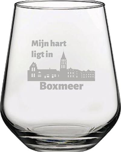 Gegraveerde Drinkglas 42,5cl Boxmeer