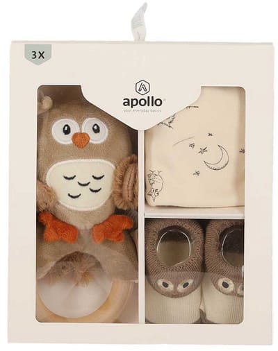 Apollo - 1-Pack - Baby Giftbox - Uil Thema - Kraamcadeau - Heren / Dames - multi - one size - 160200010