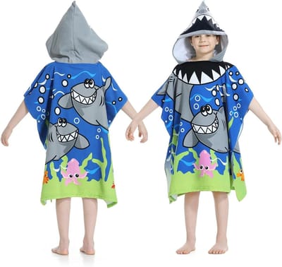 Kinderen Bad Poncho van Microvezel - Ultra Zacht en Absorberend - Badjas voor Meisjes en Jongens 6-14 Jaar - Ideaal voor Bad, Zwembad en Strand