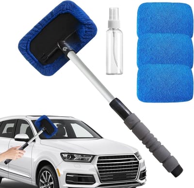 Voorruit Reinigingsgereedschap - Auto Ramen Wisser - Auto Interieur Reinigen - Uitschuifbare Handgreep - 49 cm - Niet gespecificeerd