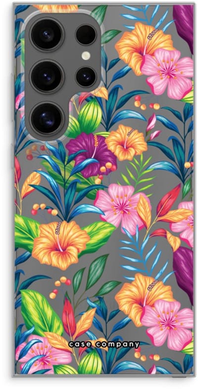 Case Company® - Hoesje geschikt voor Samsung Galaxy S24 Ultra hoesje - Tropisch 2 - Soft Cover Telefoonhoesje - Bescherming aan alle Kanten en Schermrand