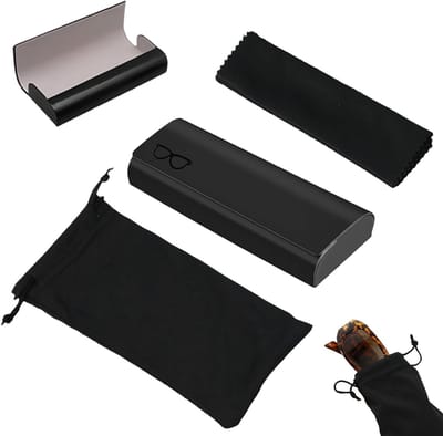 Elegante Hardcase voor Zonnebrillen en Leesbrillen met Schoonmaakdoek en Opbergtas, Ideaal voor Myopie en Bescherming van Glazen