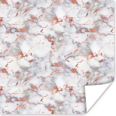 Poster Marmer - Rose gold - Luxe - 100x100 cm XXL