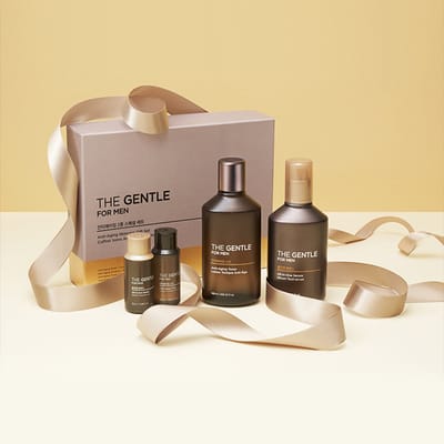 THE FACE SHOP - The Gentle For Men Anti-Aging Special Gift Set: Toner + Emulsion gray