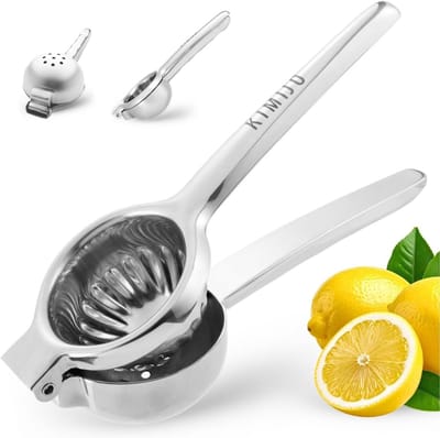 Citruspers - Sapknijper - Verse Sappen Maken - Robuust Roestvrij Staal - 15cm Lengte - Zilver