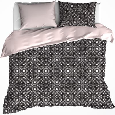 De Witte Lietaer Dekbedovertrek Katoen Primrose - Hotelmaat - 260 x 240 cm - Zwart