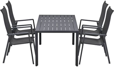 Garden Impressions Siena tuinset 5-delig - Kasper tuintafel 160x84 cm