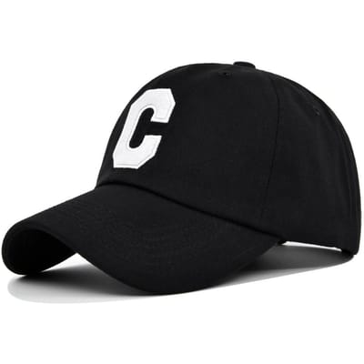 Nieuwe Mode Baseballpet Unisex C Letter Zomer Zon Hoed Dames 100% Katoen Vizier Hoeden Heren Geborduurd Bone Piekpet Adjustable zwart
