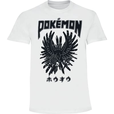 Pokémon - Gaming T-shirt - Ho-oh - S tot XXL - voor Mannen - wit