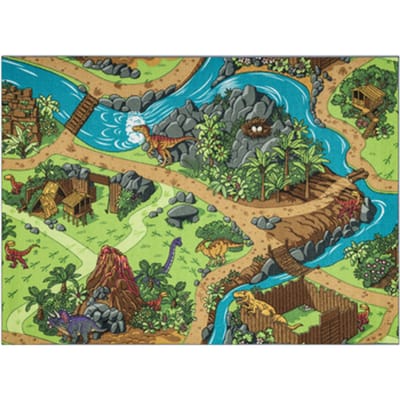 Kleden Rugsx REBEL ROADS TAPIJT Dino World 29 Dinosaurussen 95x133 cm