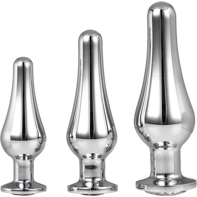 Buttplug Gleaming Love Pleasure Set - Zilver