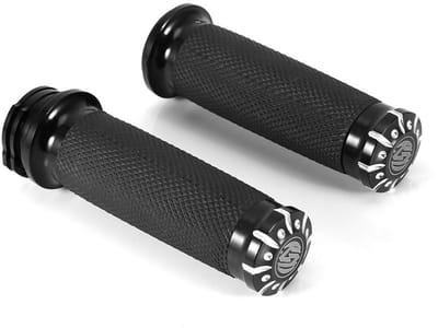 Dailygoody - Motorhandgrepen - Cruisermodel - Zwart - Handgrepen voor Chopper - Ideaal voor motorliefhebbers - Comfortabele grip