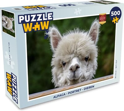 Puzzel Alpaca - Portret - Dieren - Legpuzzel - Puzzel 500 stukjes