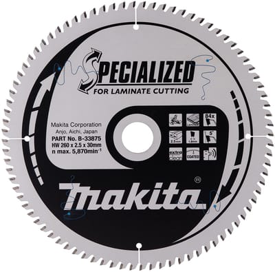 Makita B-33875 Cirkelzaagblad voor Laminaat | Specialized | Ø 260mm Asgat 30mm 84T