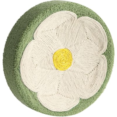 Krabpaal Multipurpose Sisal Touw Krasbestendigheid Klauwen Slijpen Bloemmotief Rond beige