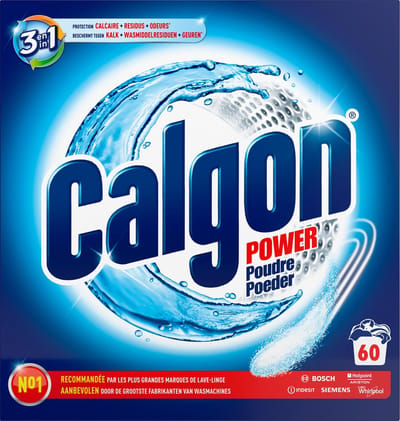 Calgon 4 in 1 - Wasmachinereiniger en Anti-Kalk Poeder - 60 Doseringen