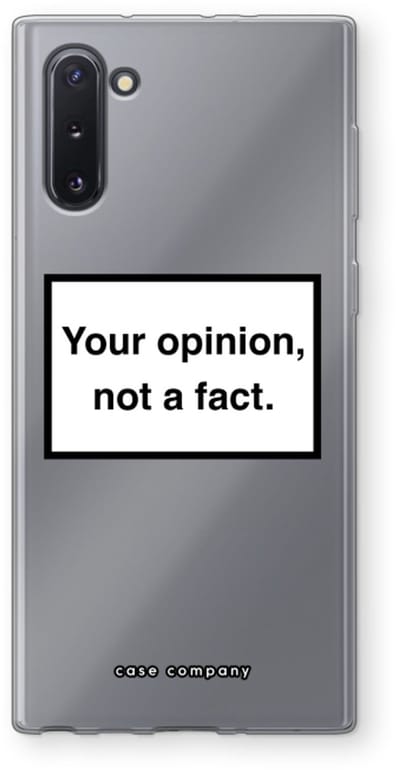 Hoesje geschikt voor Samsung Galaxy Note 10 hoesje - Your opinion - Soft Cover Telefoonhoesje - Bescherming aan alle Kanten en Schermrand