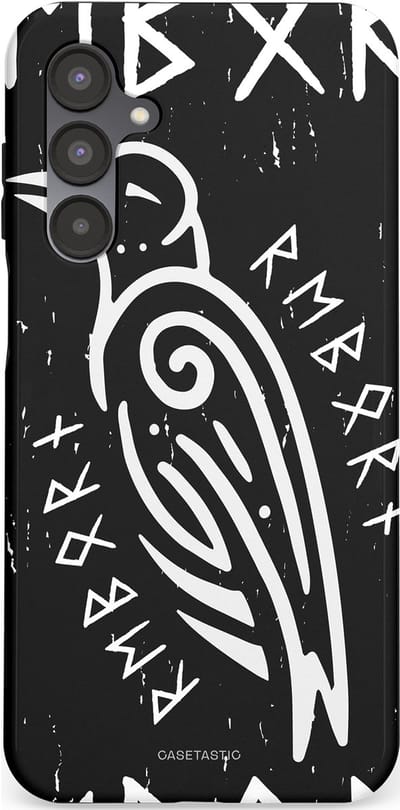Casetastic Hoesje Geschikt voor Samsung A16 - Stijlvolle Beschermende Duo-layer Case - Runische Symboliek
