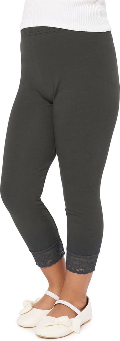 Merry Style MS-MS10-293-LE Meisjes Leggings - Sport - Vrijetijdsbroek - 3/4 Capri – Viscose - Sporbroek - Yogabroek - Grafiet - 110
