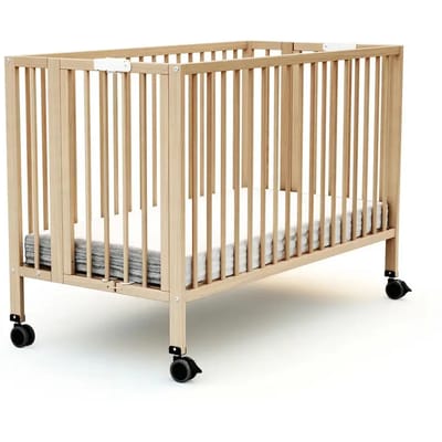 AT4 - Opvouwbaar kinderbed FLOW in hout Beuken Gelakt 60 x 120 cm