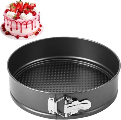 Dailygoods - Veervorm 28 cm Rond, Bakvorm met Antiaanbaklaag voor Bakvorm, Bakvormen, Taartvorm, Cakevormen, Quichevorm, Tartevormen, Veervormen