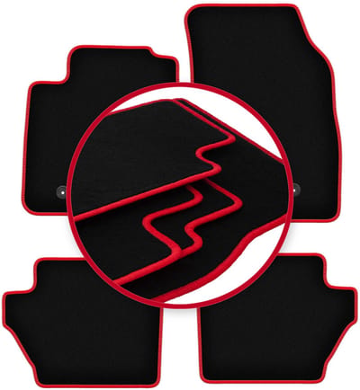 CARLUX-RED automatten voor: Mazda 2 II hatchback (2007-2015)