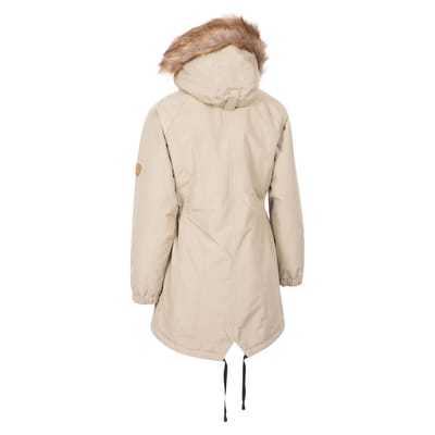 Trespass - Dames Celebrity Geïsoleerd Extra Lange Parka Jas (Havermelk)